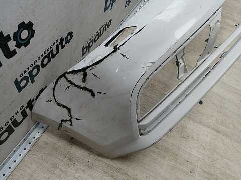 Фотография детали AA045707; Бампер передний; без паркт.; под омыват. (5СU807221A) для Volkswagen Jetta VI рест. (2015-2018)/БУ; Оригинал; Р2, Удовлетворительное; . Фото номер 7