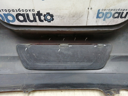 AA044693; Бампер задний; без паркт. (85022-EM00H) для Nissan Tiida/БУ; Оригинал; Р1, Мелкий дефект; 