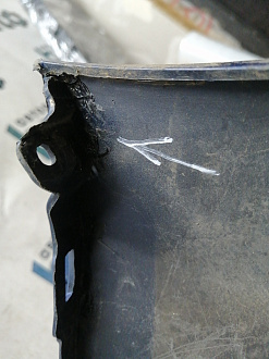 BA000148; Бампер задний; под паркт. (86611-4L200) для Hyundai Solaris I HB (2010- 2014)/БУ; Оригинал; Р1, Мелкий дефект; 