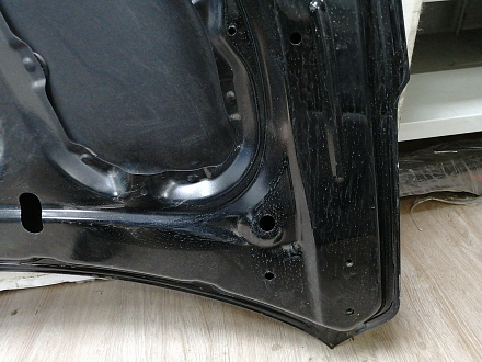 AA044285; Капот (66400-4Y000) для Kia Rio/Нов с деф; Неоригинал; Р1, Мелкий дефект; Черный (MZH)