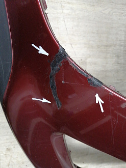 AA045764; Бампер передний; без паркт.; под омыват. (EH44-50031) для Mazda CX-7 I рест. (2009-2012)/БУ; Оригинал; Р1, Мелкий дефект; 