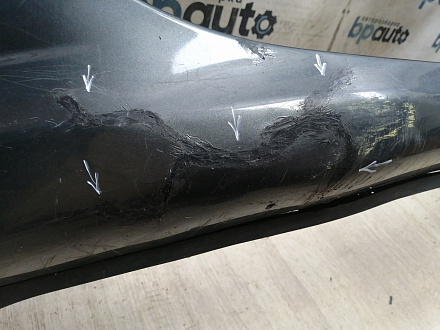 AA045936; Бампер передний; без паркт.; под омыват. (9680484677) для Peugeot 308 I (2008-2011)/БУ; Оригинал; Р2, Удовлетворительное; 