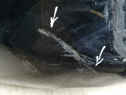 AA045813; Бампер задний; без паркт. (52159-02400) для Toyota Auris I (2007- 2010)/БУ; Оригинал; Р1, Мелкий дефект; 