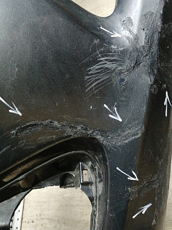 AA046616; Бампер передний; без паркт.; под омыват. (52119-02B30) для Toyota Corolla 150 рест. (2010-2013)/БУ; Неоригинал; Р2, Удовлетворительное; 