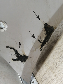 AA045816; Бампер передний; под паркт.; под омыват. (3C8807221F) для Volkswagen Passat CC рест. (2012-2017)/БУ; Оригинал; Р1, Мелкий дефект; 