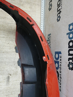 BA000210; Бампер задний; без паркт. (6R6807421BK) для Volkswagen Polo V Hatchback (2009-2013)/БУ; Оригинал; Р1, Мелкий дефект; 