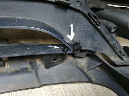 AA045517; Бампер передний; под паркт.; под омыват. (4L0 807 437 H) для Audi Q7 I рест. (2010-2015)/БУ; Оригинал; Р1, Мелкий дефект; 