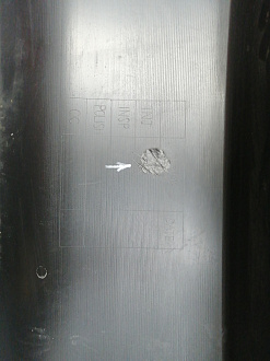 BA000211; Бампер задний; без паркт. (52159-02400) для Toyota Auris I (2007- 2010)/БУ; Оригинал; Р1, Мелкий дефект; 