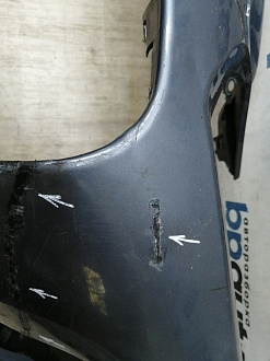 AA044863; Бампер передний; без паркт.; без омыват. (9674576177) для Peugeot 308 I рест. (2011-2015)/БУ; Оригинал; Р2, Удовлетворительное; 