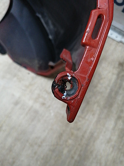 BA000210; Бампер задний; без паркт. (6R6807421BK) для Volkswagen Polo V Hatchback (2009-2013)/БУ; Оригинал; Р1, Мелкий дефект; 