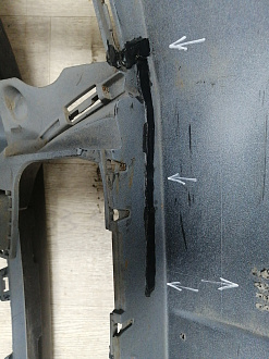 BA000249; Бампер передний; под паркт.; под омыват. (5M0807221N) для Volkswagen Golf Plus II (2009-2014)/БУ; Оригинал; Р1, Мелкий дефект; 