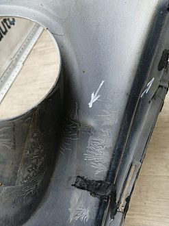 AA045916; Бампер передний; без паркт.; без омыват. (52119-02A90) для Toyota Auris I рест. (2010- 2013)/БУ; Оригинал; Р1, Мелкий дефект; 