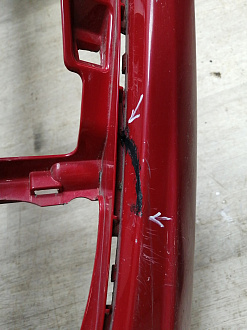 AA045701; Бампер передний; без паркт.; под омыват. (1T0 807 221 M) для Volkswagen Touran II (2010-2015)/БУ; Оригинал; Р2, Удовлетворительное; 