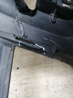 AA045535; Бампер передний; под паркт.; под омыват. (4L0 807 437 H) для Audi Q7 I рест. (2010-2015)/БУ; Оригинал; Р2, Удовлетворительное; 