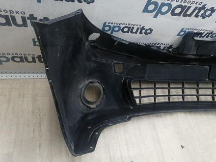 AA046011; Бампер передний; без паркт.; под омыват. (62022-BH10H) для Nissan Note I рест. (2009-2013)/БУ; Оригинал; Р1, Мелкий дефект; 