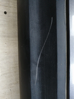 AA046110; Бампер задний; без паркт. (86611-4Y000) для Kia Rio III Sedan (2011- 2015)/БУ; Оригинал; Р1, Мелкий дефект; 