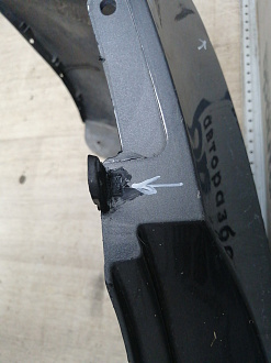 AA045615; Бампер задний; под паркт. (86611-4L200) для Hyundai Solaris I HB (2010- 2014)/БУ; Оригинал; Р1, Мелкий дефект; 