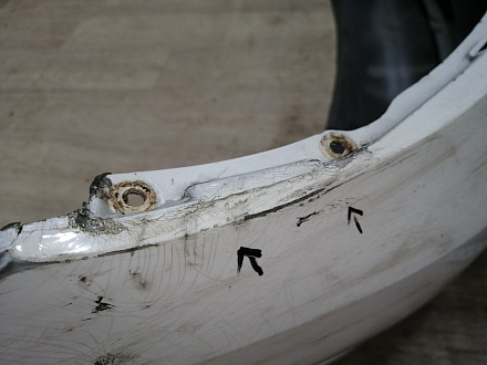 AA045386; Бампер передний; без паркт.; без омыват. (1Z0 807 221 M) для Skoda Octavia/БУ; Оригинал; Р1, Мелкий дефект; 