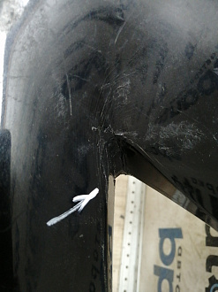 AA046084; Бампер передний; под паркт.; под омыват. (52119-50E80) для Lexus LS IV рест. 2 (2012- 2017)/БУ; Оригинал; Р1, Мелкий дефект; 