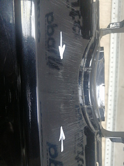 AA045977; Бампер передний; без паркт.; под омыват. (5K0807221) для Volkswagen Golf/БУ; Оригинал; Р1, Мелкий дефект; 