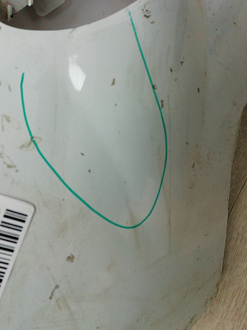 AA001055; Юбка переднего бампера - правая часть (4L0 807 062 С) для Audi Q7 I рест. (2010-2015)/БУ; Оригинал; Р2, Удовлетворительное; 