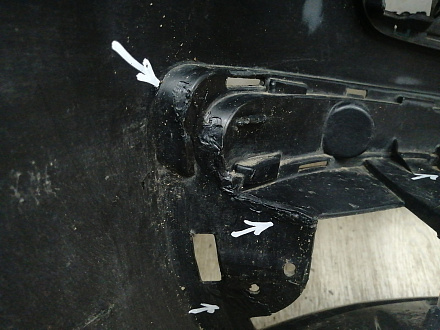 AA044496; Бампер передний; без паркт.; под омыват. (1K0807221D) для Volkswagen Jetta V (2005- 2010)/БУ; Оригинал; Р1, Мелкий дефект; 
