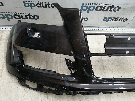 AA045535; Бампер передний; под паркт.; под омыват. (4L0 807 437 H) для Audi Q7 I рест. (2010-2015)/БУ; Оригинал; Р2, Удовлетворительное; 