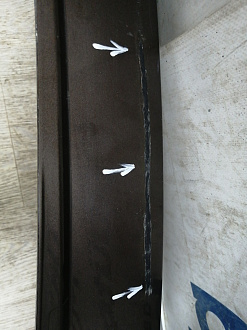 AA046224; Бампер задний; под паркт. (1T0807417K) для Volkswagen Touran II (2010-2015)/БУ; Оригинал; Р1, Мелкий дефект; 