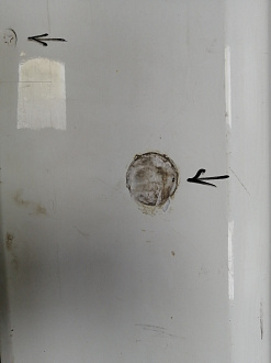 AA046063; Бампер задний; без паркт. (BM51-A17906-AGW) для Ford Focus III Hatchback (2011- 2015)/БУ; Оригинал; Р1, Мелкий дефект; 