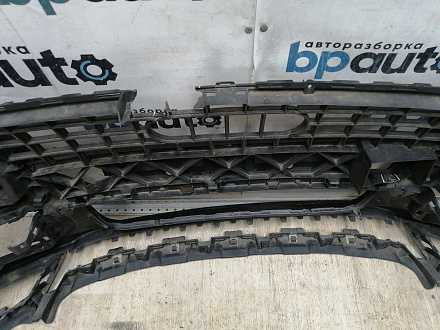 AA045531; Бампер передний; под паркт.; под омыват. (4L0 807 437 H) для Audi Q7 I рест. (2010-2015)/БУ; Оригинал; Р1, Мелкий дефект; 