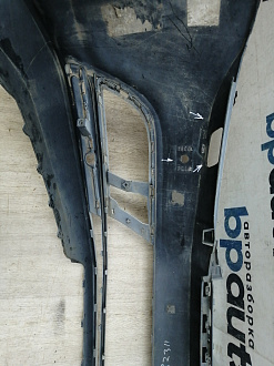 AA045690; Бампер передний; под паркт.; под омыват. (5СU807221A) для Volkswagen Jetta VI рест. (2015-2018)/БУ; Оригинал; Р1, Мелкий дефект; 