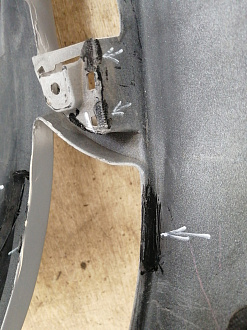 AA040990; Бампер передний; под паркт.; без омыват. (52119-50890) для Lexus LS IV (2006- 2009)/БУ; Оригинал; Р2, Удовлетворительное; 