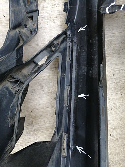 AA045532; Бампер передний; под паркт.; под омыват. (4L0 807 437 H) для Audi Q7 I рест. (2010-2015)/БУ; Оригинал; Р2, Удовлетворительное; 