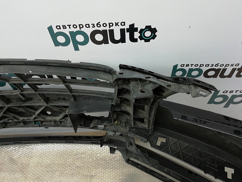 Фотография детали AA003948; Бампер передний; под паркт.; под омыват. (4L0 807 437) для Audi Q7 I (2005-2010)/БУ; Оригинал; Р0, Хорошее; (LZ9Y) Чёрный с перл.. Фото номер 7