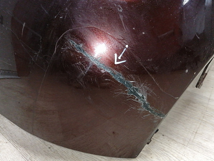 AA045328; Бампер передний; под паркт.; под омыват. (52119-60M50) для Toyota Land Cruiser 200 рест.2 (2015 - 2021)/БУ; Оригинал; Р1, Мелкий дефект; 