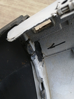 AA045457; Бампер передний, Sport-Style; без паркт.; под омыват. (5N0807221) для Volkswagen Tiguan I (2007- 2011)/БУ; Оригинал; Р1, Мелкий дефект; 