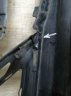 AA045516; Бампер передний; под паркт.; под омыват. (4L0 807 437 H) для Audi Q7 I рест. (2010-2015)/БУ; Оригинал; Р2, Удовлетворительное; 