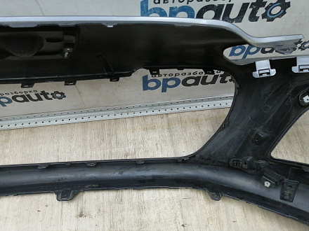 AA044863; Бампер передний; без паркт.; без омыват. (9674576177) для Peugeot 308 I рест. (2011-2015)/БУ; Оригинал; Р2, Удовлетворительное; 