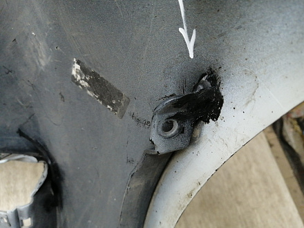 AA045516; Бампер передний; под паркт.; под омыват. (4L0 807 437 H) для Audi Q7 I рест. (2010-2015)/БУ; Оригинал; Р2, Удовлетворительное; 