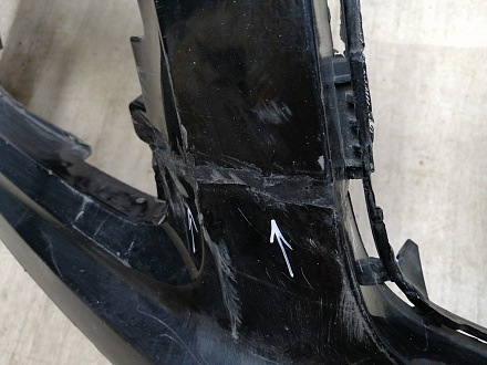 AA045530; Бампер передний; под паркт.; под омыват. (4L0 807 437 H) для Audi Q7 I рест. (2010-2015)/БУ; Оригинал; Р1, Мелкий дефект; 