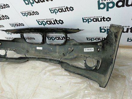 AA004071; Бампер передний, V-2.0, под накладку; под паркт.; под омыват. (51117279693) для BMW 3 серия F30 F31/БУ; Оригинал; Р0, Хорошее; (475) Черный перламутр {Black Sapfir}