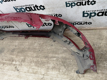 AA027875; Бампер передний; без паркт.; под омыват. (9674576177) для Peugeot 308 I рест. (2011-2015)/БУ; Оригинал; Р1, Мелкий дефект; 