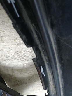 BA000256; Бампер передний, S-line; без паркт.; под омыват. (8R0 807 437 AC) для Audi Q5 I рест. (2012-2017)/БУ; Оригинал; Р1, Мелкий дефект; 