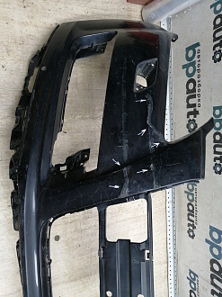 AA045532; Бампер передний; под паркт.; под омыват. (4L0 807 437 H) для Audi Q7 I рест. (2010-2015)/БУ; Оригинал; Р2, Удовлетворительное; 