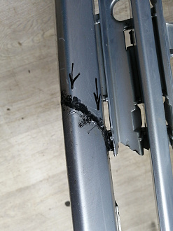 AA045687; Бампер передний; под паркт.; под омыват. (5СU807221A) для Volkswagen Jetta VI рест. (2015-2018)/БУ; Оригинал; Р1, Мелкий дефект; 