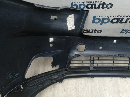 AA045947; Бампер передний; под паркт.; под омыват. (52119-0E220) для Toyota Highlander III (2014 — 2016)/БУ; Оригинал; Р1, Мелкий дефект; 