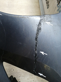 AA044863; Бампер передний; без паркт.; без омыват. (9674576177) для Peugeot 308 I рест. (2011-2015)/БУ; Оригинал; Р2, Удовлетворительное; 