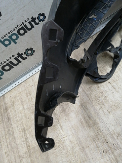 AA045518; Бампер передний; под паркт.; под омыват. (4L0 807 437 H) для Audi Q7 I рест. (2010-2015)/БУ; Оригинал; Р1, Мелкий дефект; 