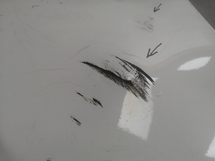 AA045756; Бампер передний; без паркт.; под омыват. (KD45-50031) для Mazda CX-5/БУ; Оригинал; Р1, Мелкий дефект; 