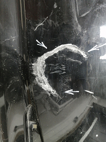 Фотография детали AA045260; Бампер задний; под паркт. (86611-3Z300) для Hyundai I 40 Sedan (2011-2015)/БУ; Оригинал; Р1, Мелкий дефект; . Фото номер 5